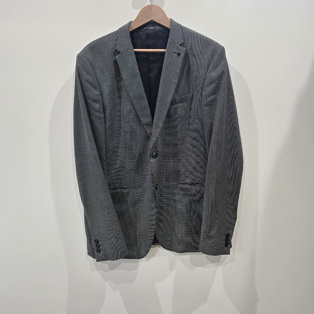 ZARA MAN | SIngle breasted 2 button faux knotch collar Pickstitch Men's Blazer